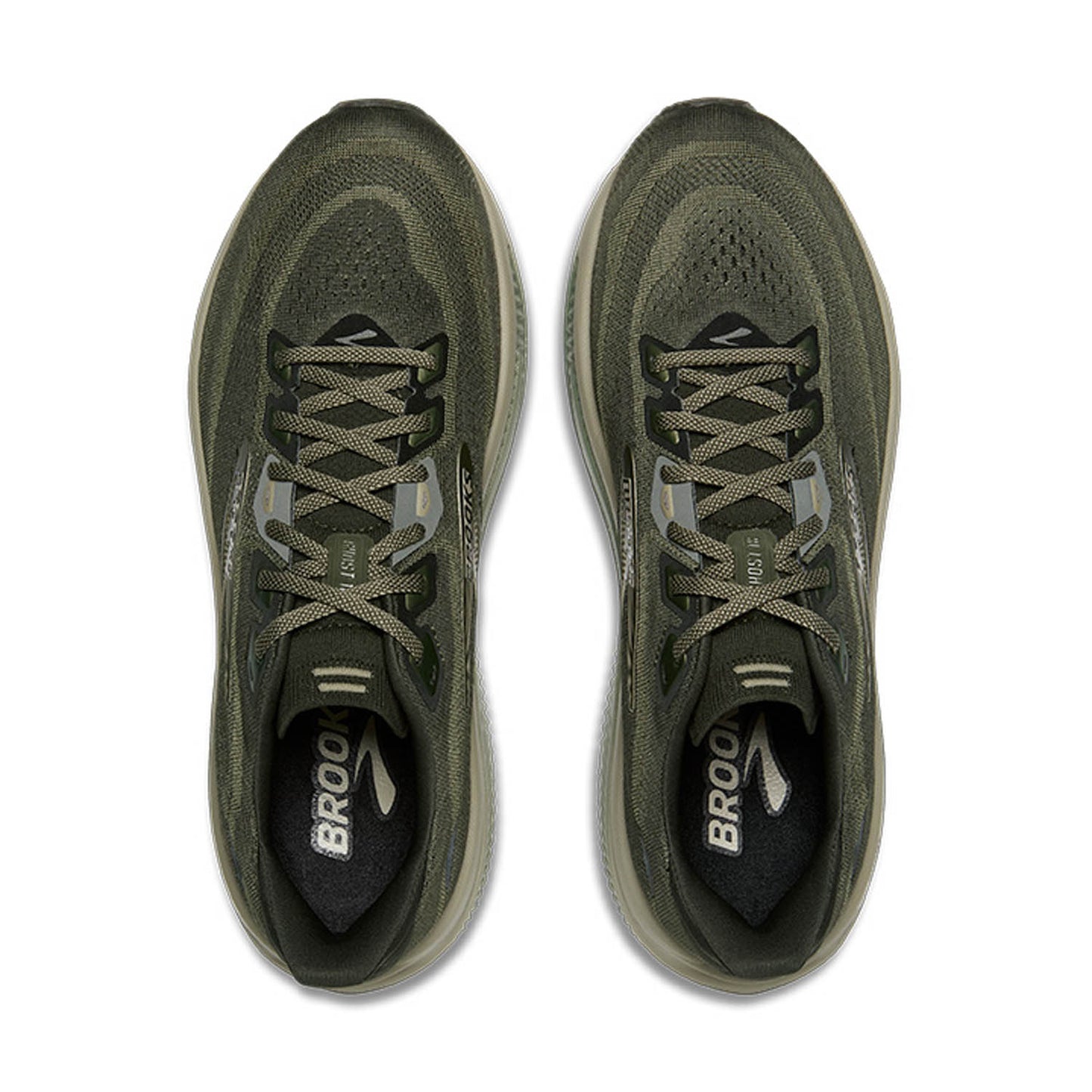 【メンズ】BROOKS Ghost 18【カーキ】