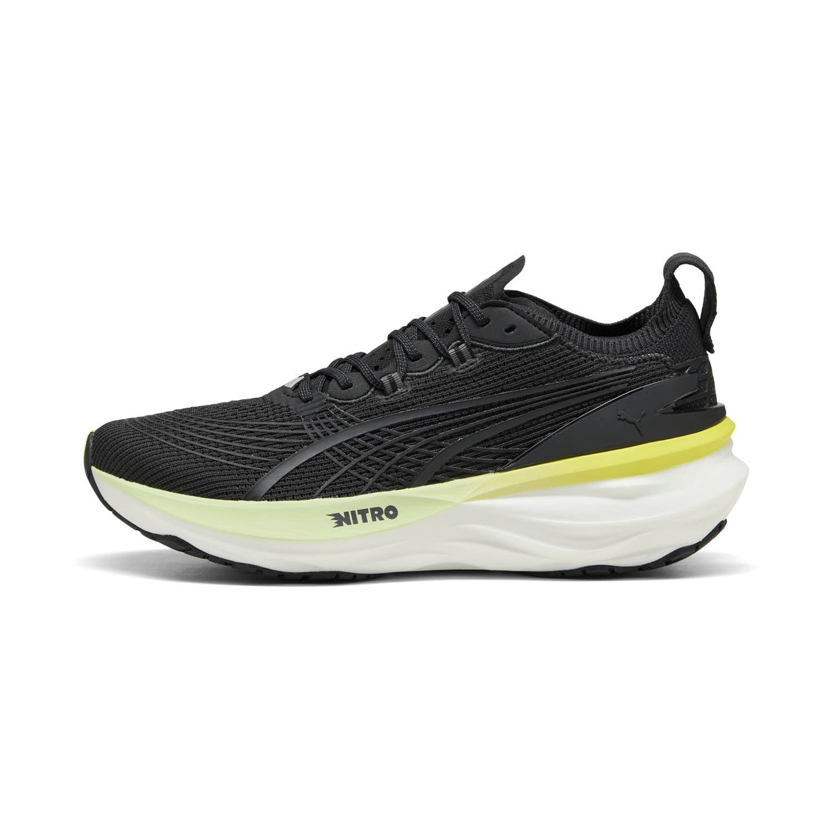 【メンズ】PUMA FOREVER RUN NITRO 2【ブラック/イエロー/ホワイト】