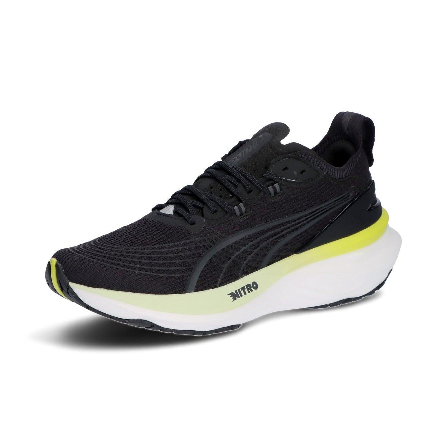 【メンズ】PUMA FOREVER RUN NITRO 2【ブラック/イエロー/ホワイト】