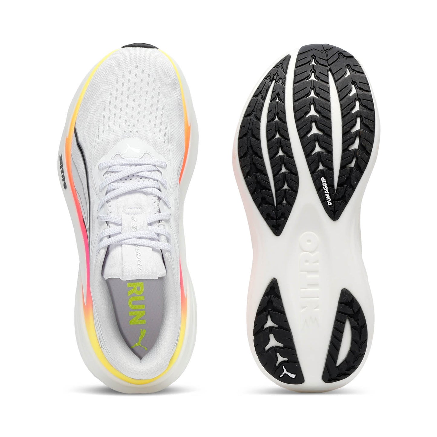 【メンズ】PUMA MAGMAX NITRO 2【ホワイト/イエロー/ピンク】
